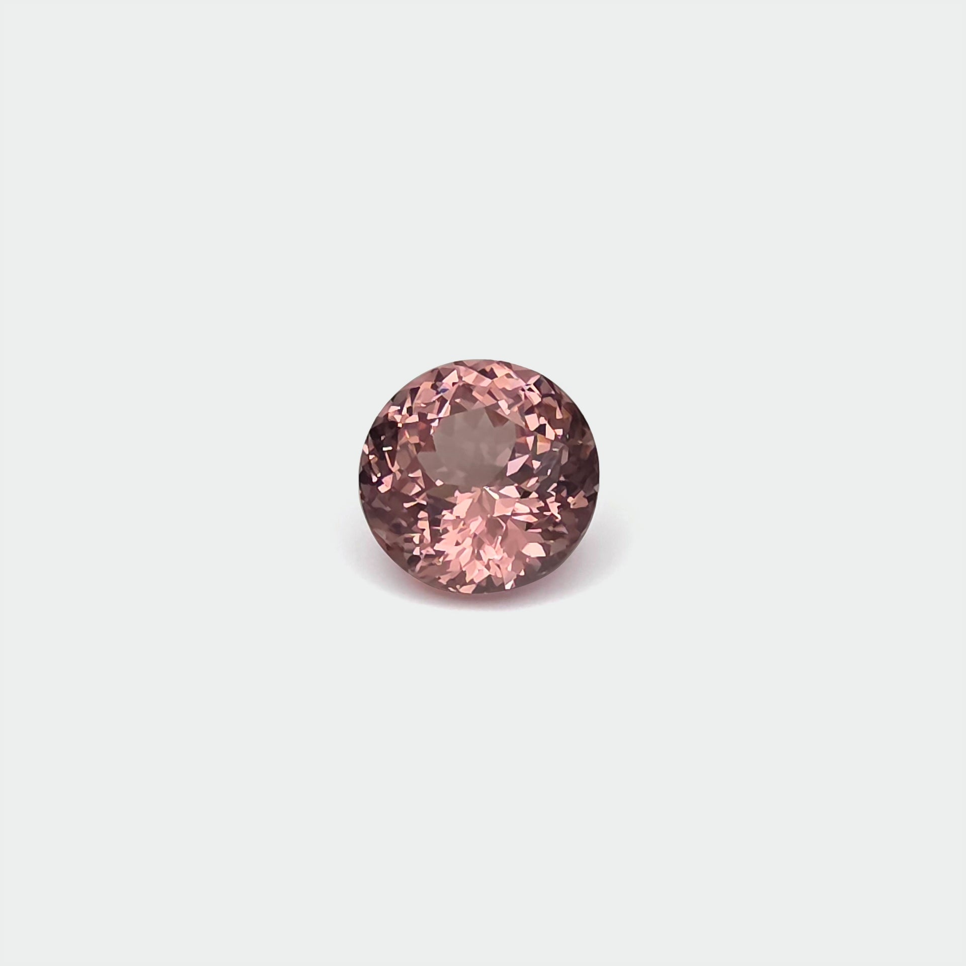 Malaya Garnet - Peach, Round, 3.77ct