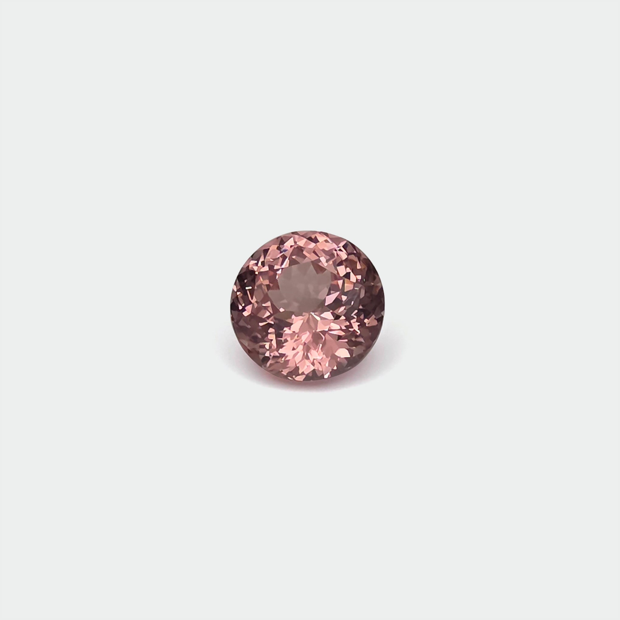 Malaya Garnet - Peach, Round, 3.77ct