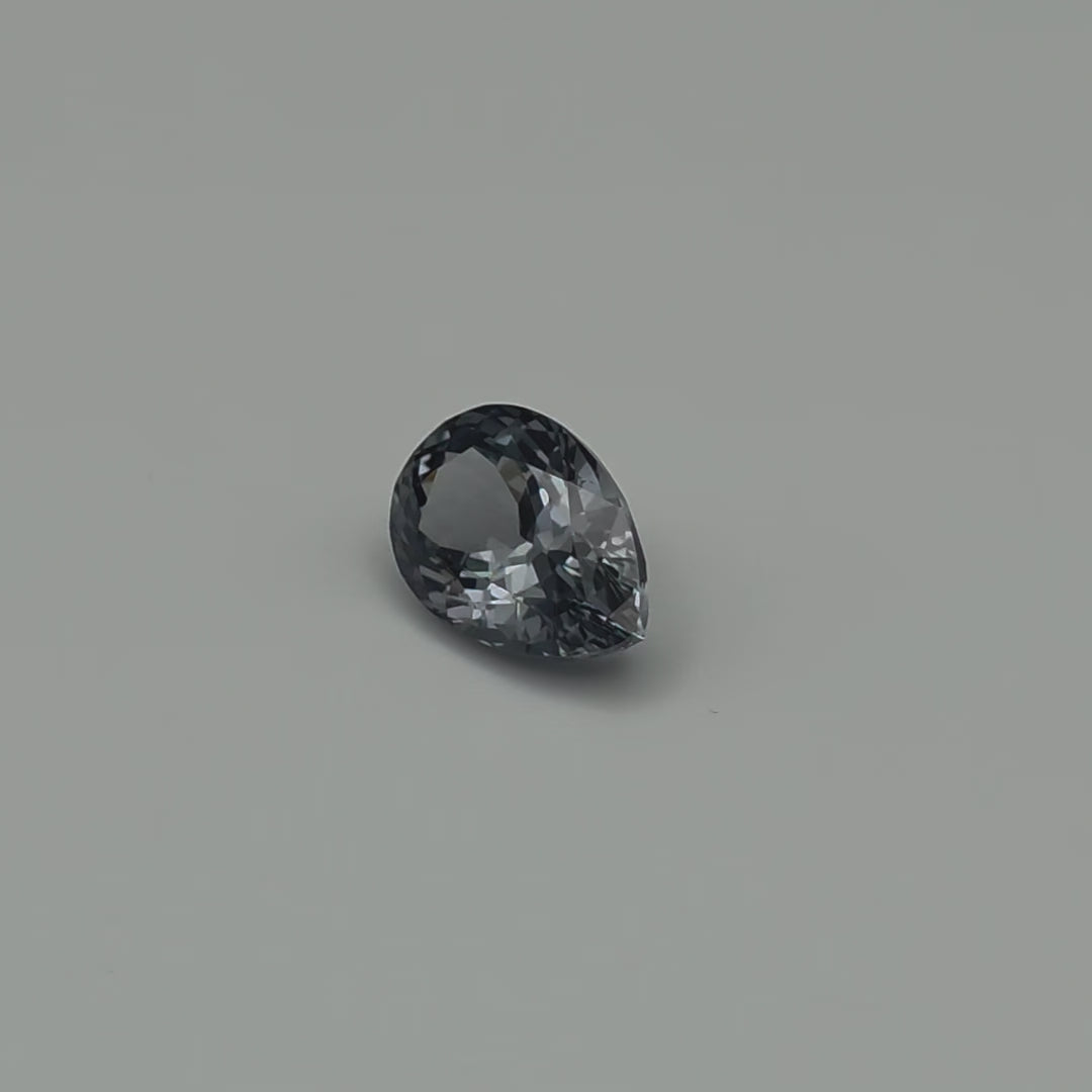 Spinel - Grey, Pear, 3.54ct