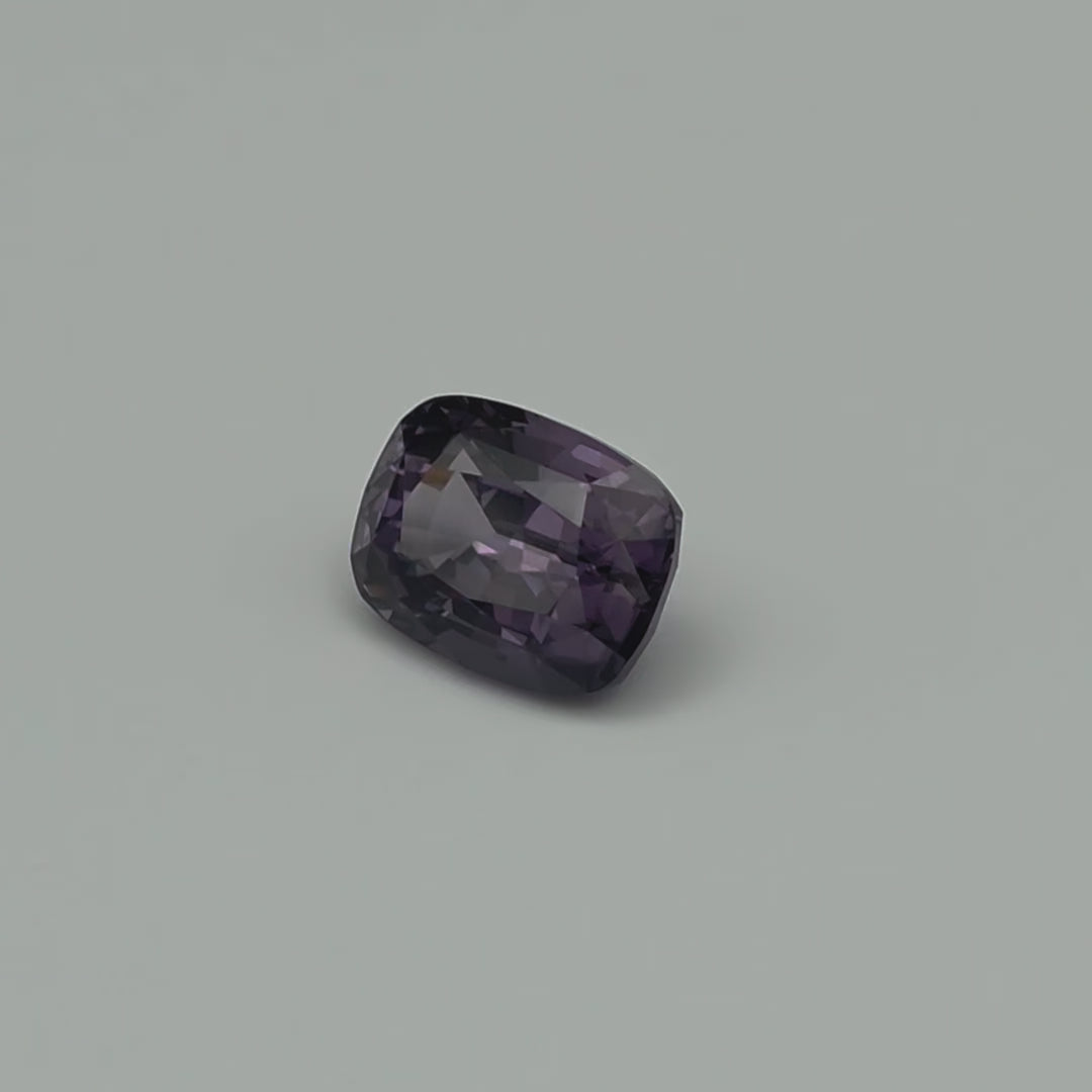 Spinel - Grey Purple, Cushion, 5.64ct
